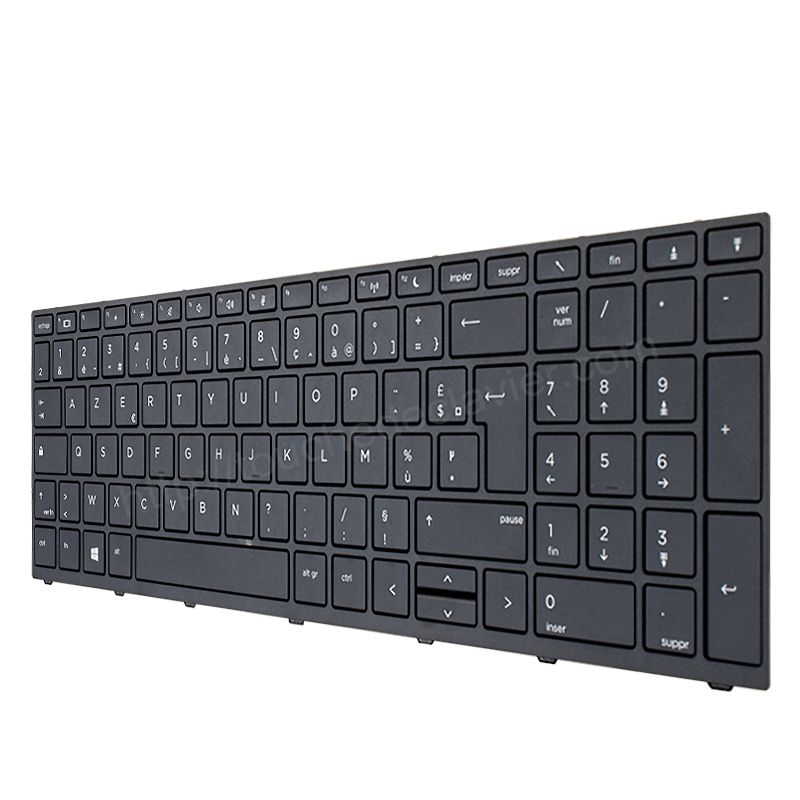 Clavier Azerty Français Remplacement Clavier AZERTY Français Pour HP ProBook 450 G8 / 455 G8 - Remplacement Simple, Sans Rétro-éclairage Clavier Hp