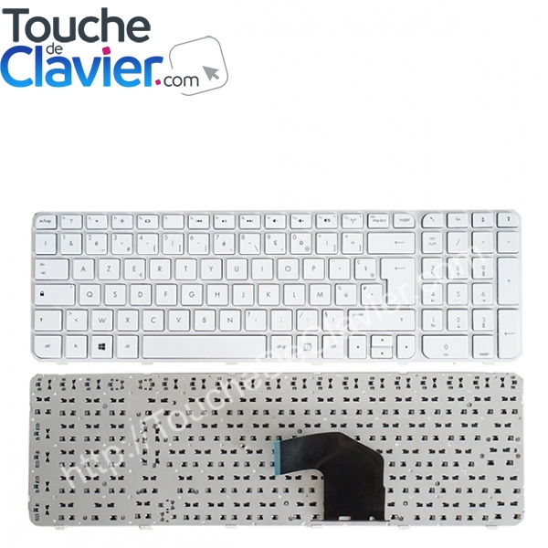 Clavier azerty + topcase pour ordinateur HP 15-P, Noir