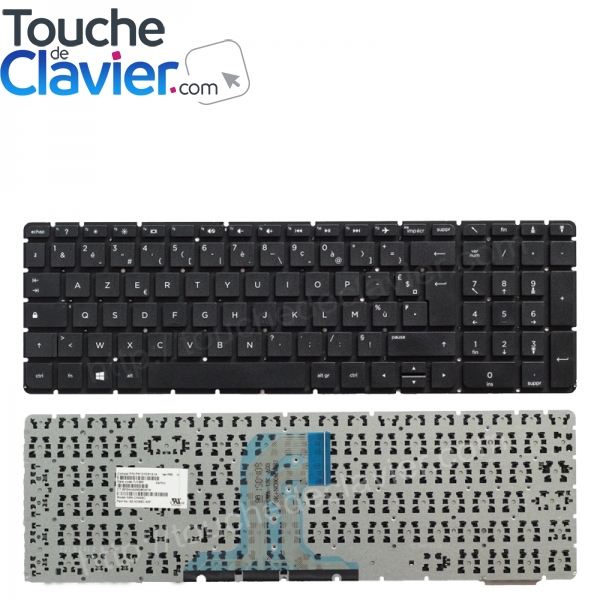 Clavier azerty + topcase pour ordinateur HP 15-P, Noir