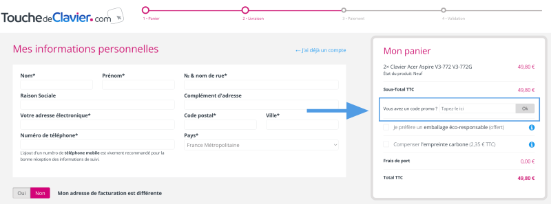 Promo pièces détachées informatiques